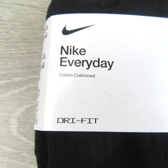 Nike Everyday Cushion Low Socks Black 6 Pack Mens Size 8-12 NEW - Picture 4 of 6